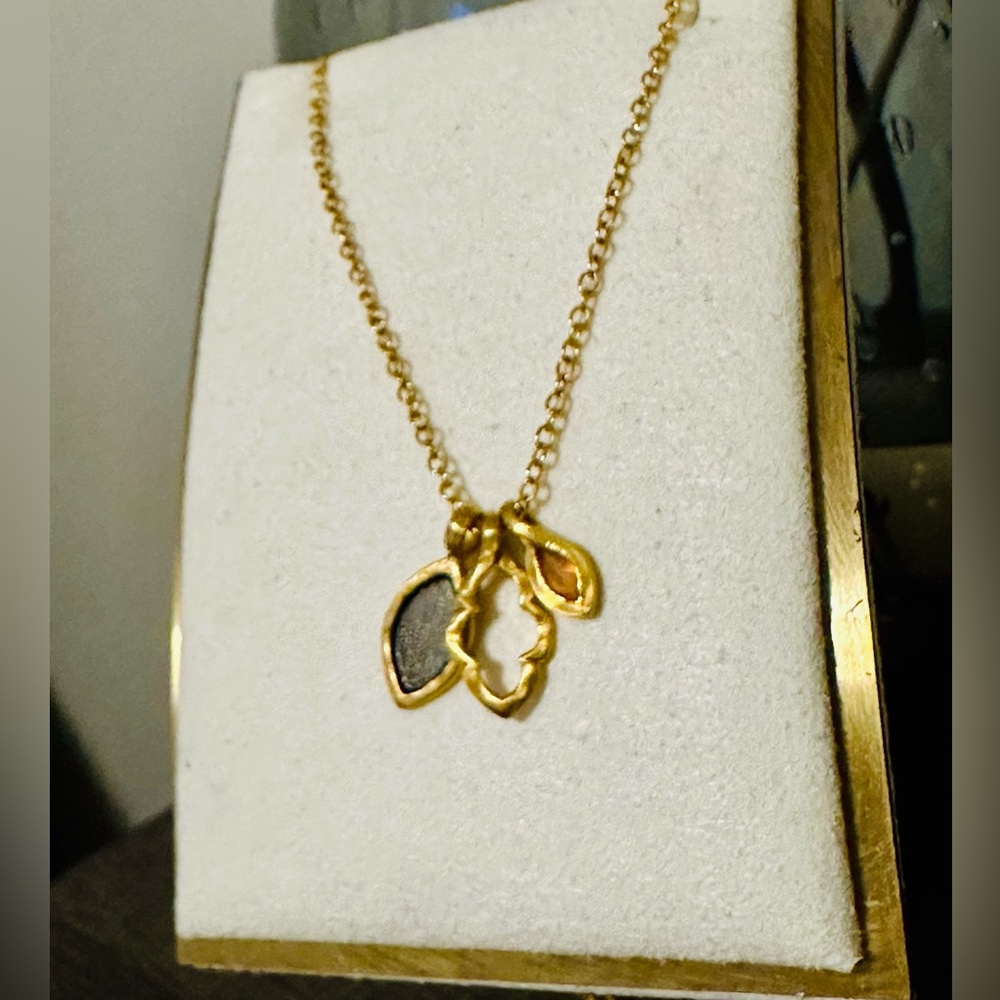 SATYA Gorgeous 3 charm pendant Necklace 18”